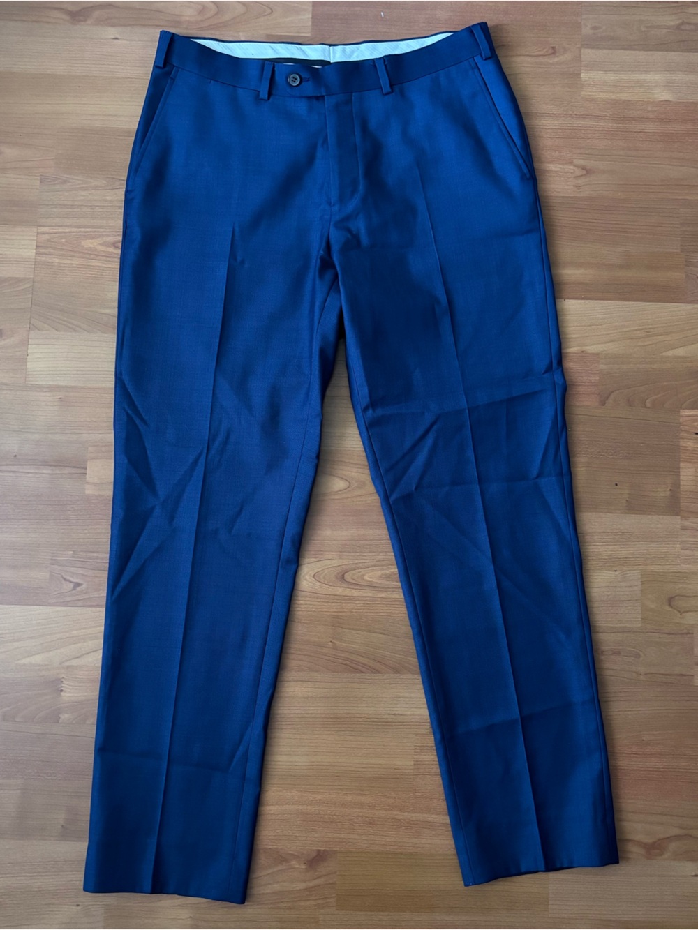 Brescia men’s blue suit pants with a tailored fit size 23